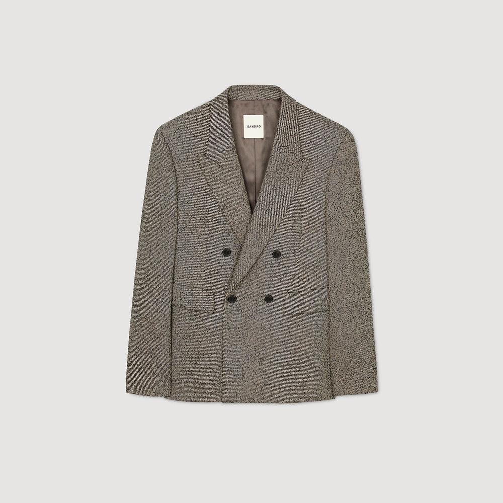 Sandro / Double-breasted suit jacket String Chine