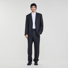 Sandro / Wool suit jacket Heather Charcoal