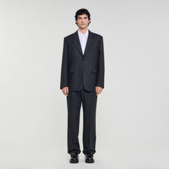Sandro / Wool suit jacket Heather Charcoal