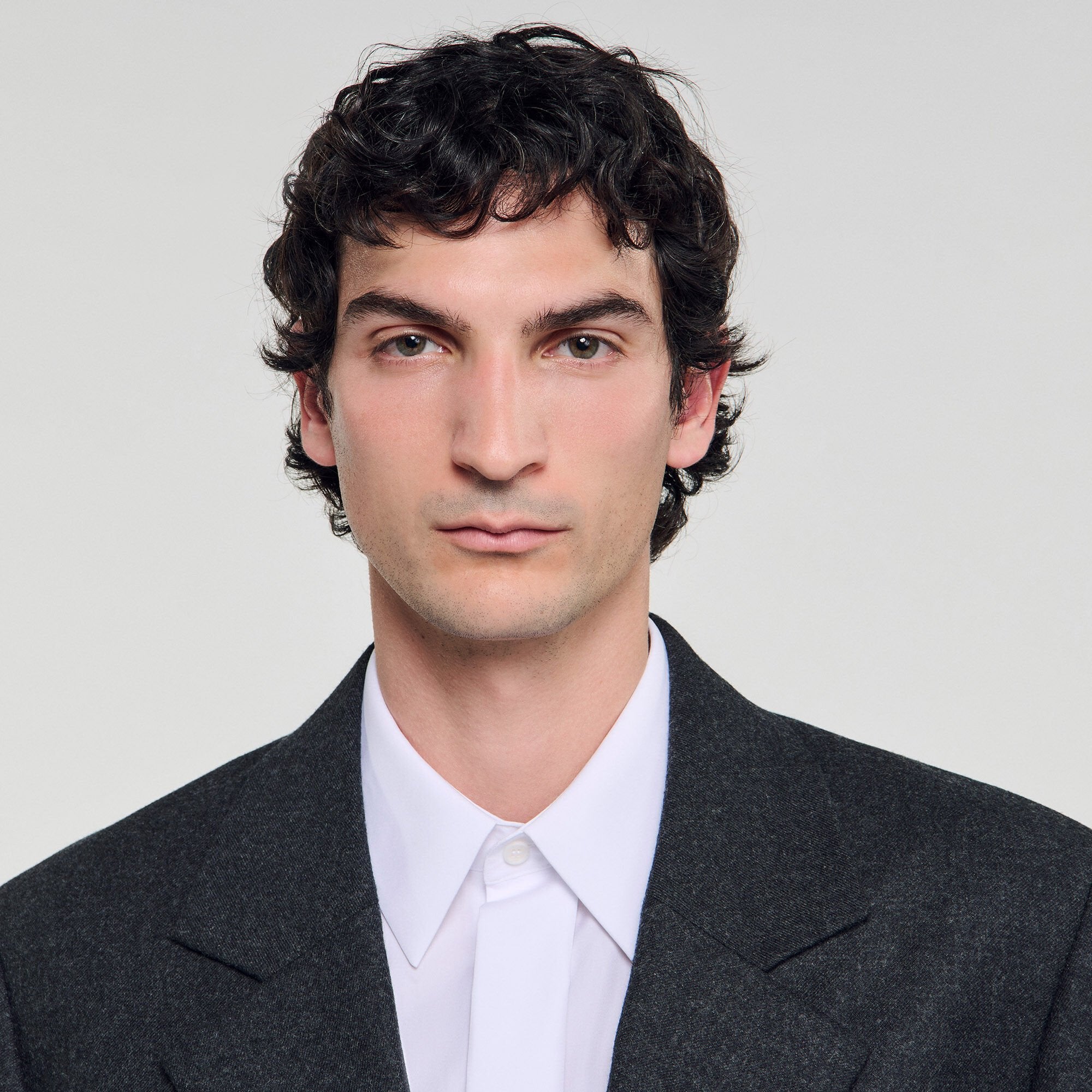 Sandro / Wool suit jacket Heather Charcoal