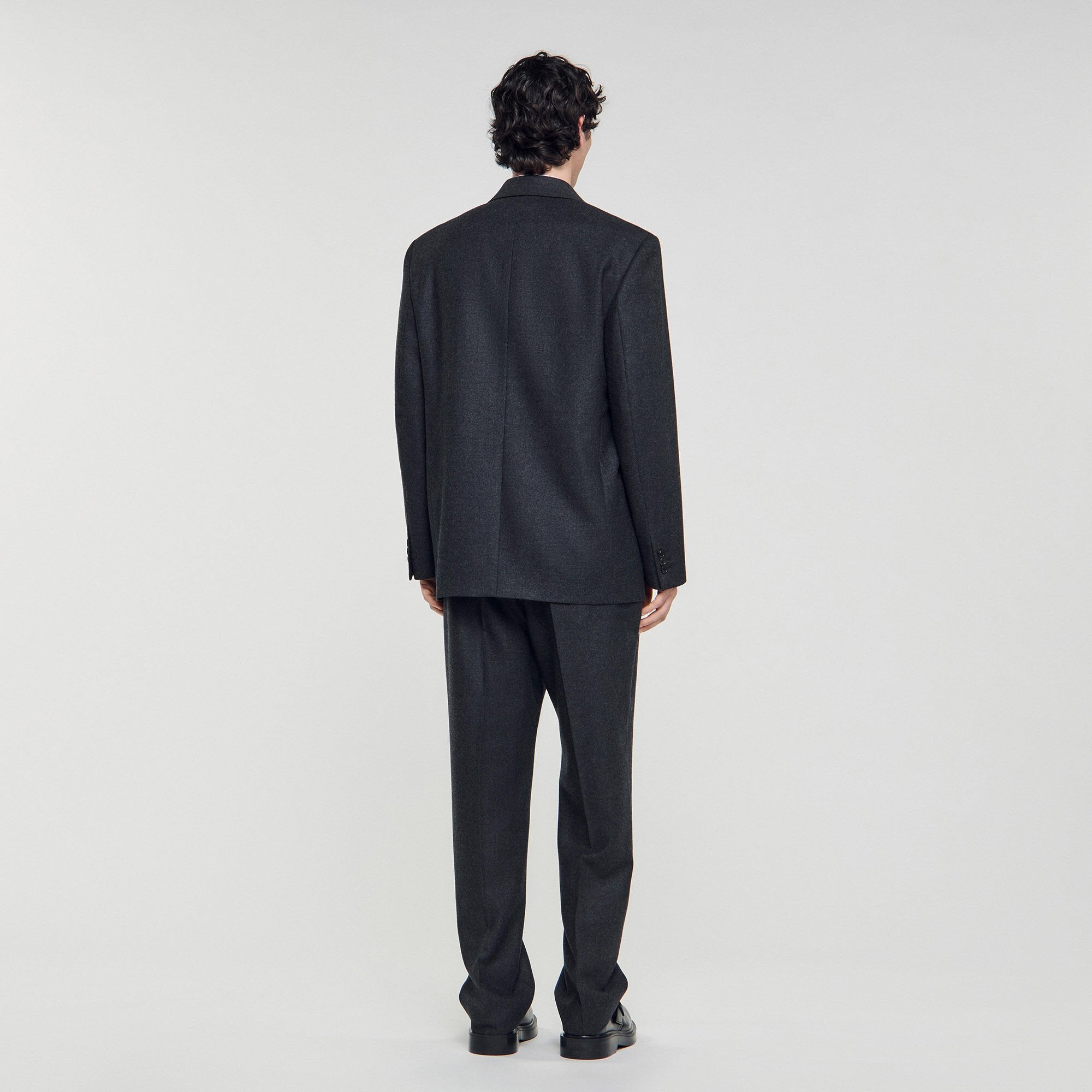 Sandro / Wool suit jacket Heather Charcoal