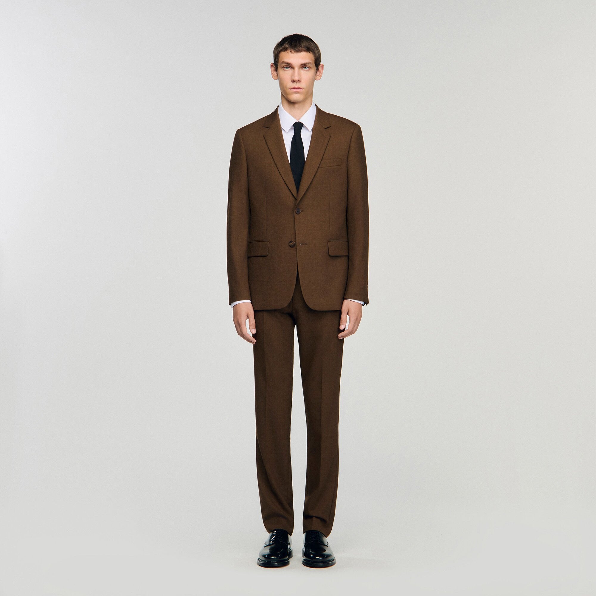 Sandro / Wool suit jacket Tobacco Brown